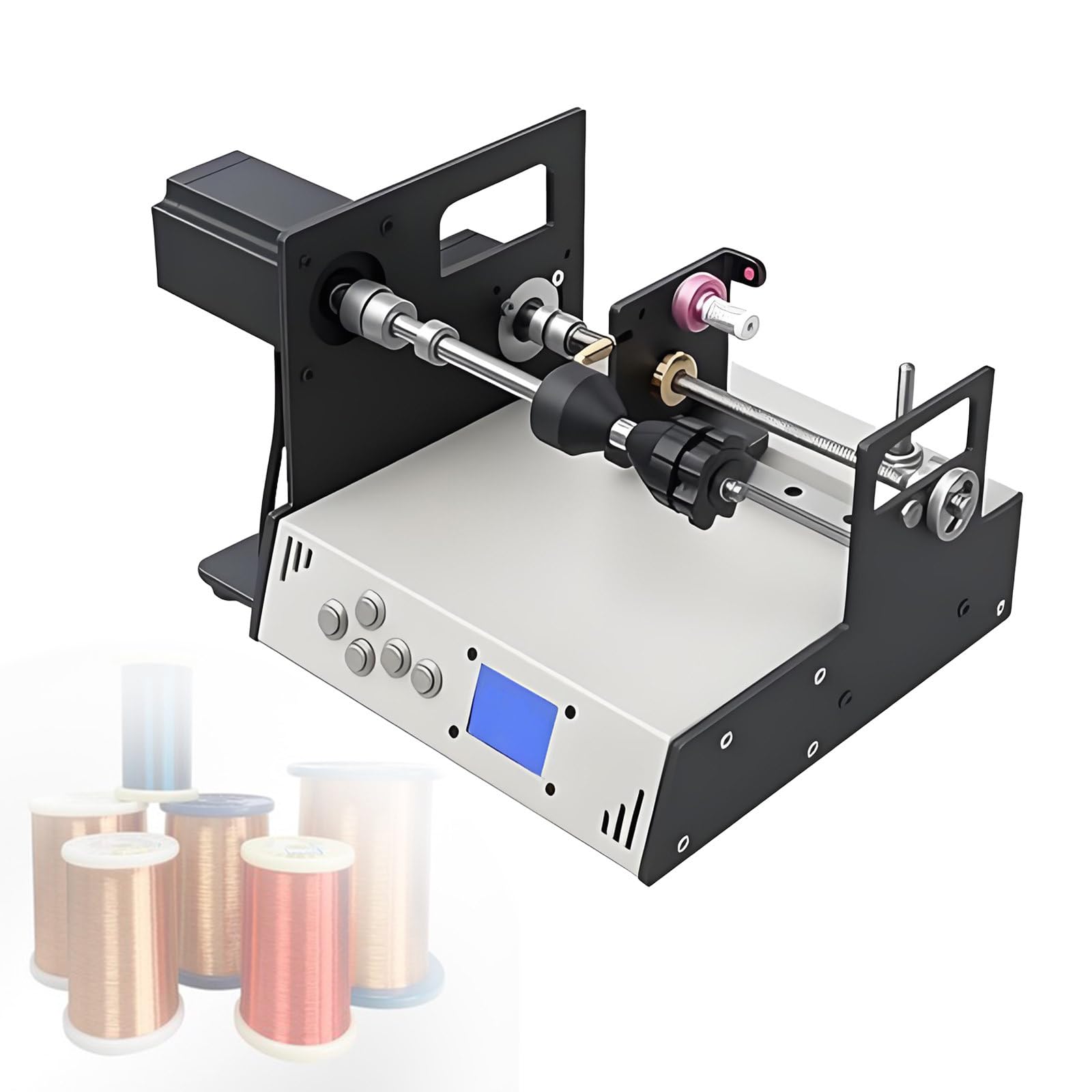 Bobinadora AutomáTica De 1200 RPM con Cable AutomáTico, Ideal para Transformadores De Tubo, Alambre Esmaltado, Alambre De Soldadura E Hilo De Pescar.