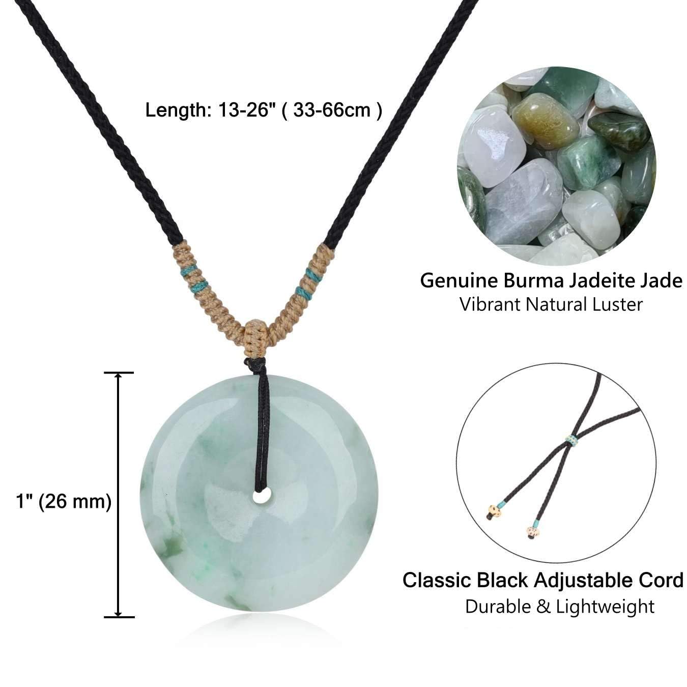 COAI Collier Jadéite, Pendentif Pi Chinois/Renard à Neuf Queues/Feuille/Renard