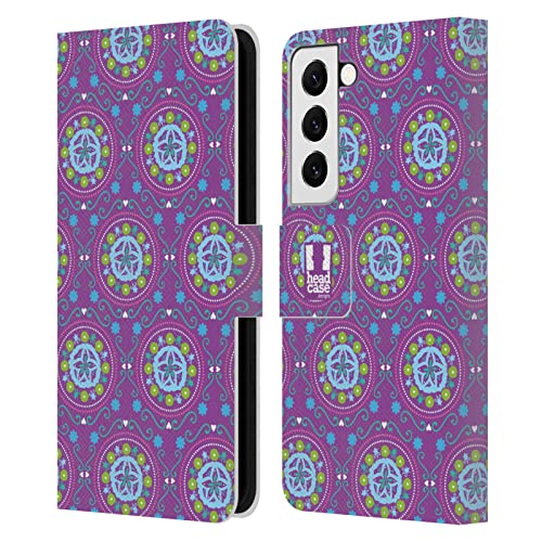 Carcasa de cuero Head Case para Samsung Galaxy S22 5G acabado premium