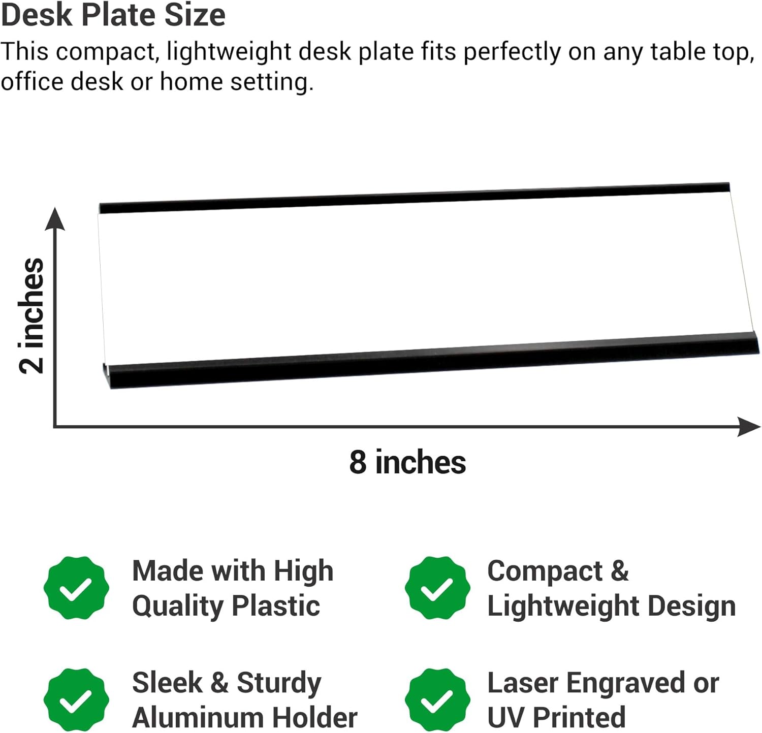 Custom Engraved Desk Plate | Personalized with your Name and Title | Perfect Decor for Office, Business, or Home | Multiple Font and Color Options | 2x8" or 2x10" (Pink w/White Letters, 2x8") - Image 4