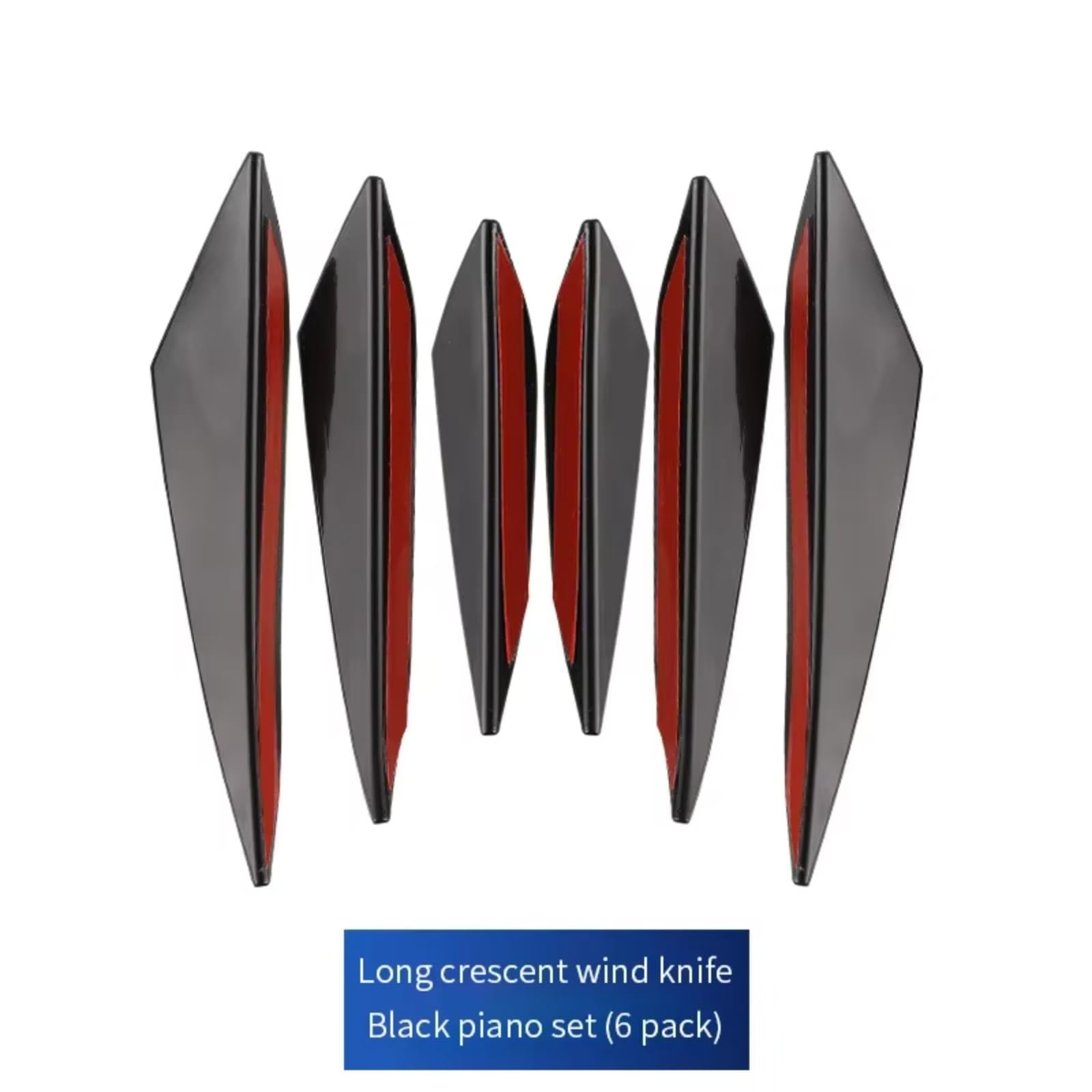 Spoiler Paraurti Auto 4 Pezzi/6 Pezzi Decorazione Universale Per Paraurti Anteriore Diffusore Splitter Alette Spoiler Canard Mento Tuning Auto Decorazione Canard(4PC Carbon Fiber)