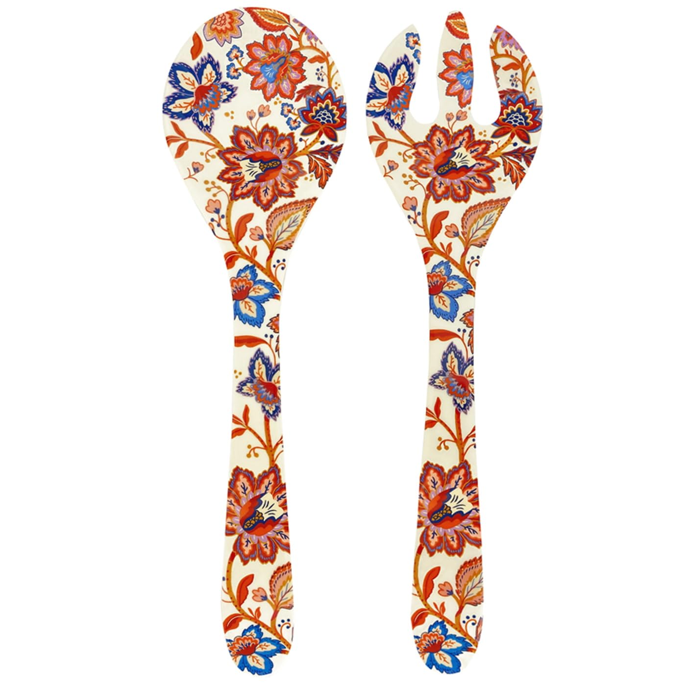 Les Jardins de la Comtesse - Salatbesteck aus Melamin mit Blumenmuster, 33 cm, Kollektion Jaipur