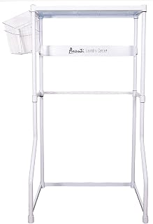Avanti WDB20Y0W Stacking Rack Laundry Center for Washer and Dryer, with Adjustable Shelf Perfect for Apartments, Homes, Garages, Basements, White