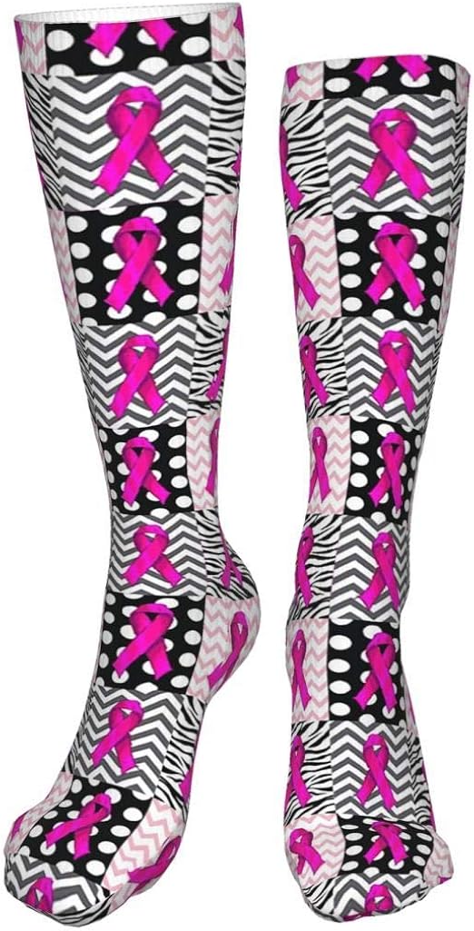 Lightweight Funny Cool Breast Cancer Pink Ribbons Socks