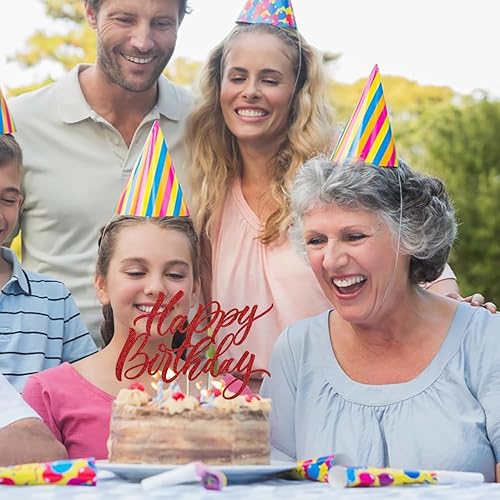 Miniatura 4 de Decoración de pastel de cumpleaños con purpurina dorada, decoración de pastel de feliz cumpleaños adecuada para decoración de fiesta para