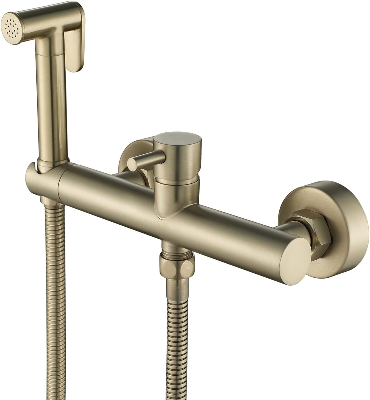 Bidet Sprayer Brushed Gold, Bidet Sprayer for Toilet, Hot and Cold