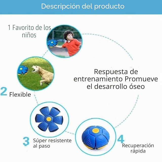 Foto 3 de 7 de Kiuiom Mascotas Bola de Platillo Volador, Pelota de Platillo de Juguete para Mascotas
