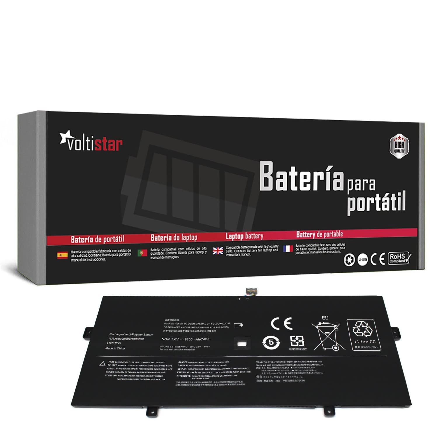 ASUNCELL Batteria 7.68V 78Wh Per Lenovo Yoga 5 Pro E Ideapad Yoga 910 – Sostituisce L15M4P23, L15M4P21, 500 Cicli Di Ricarica