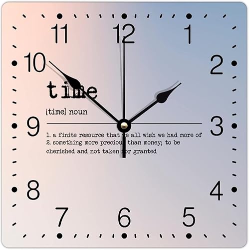 Miniatura 26 de Reloj de PVC con definición de nadador, sin marco, dichos primitivos, diccionario, obra de arte de 10 pulgadas, funciona con pilas, reloj de pared