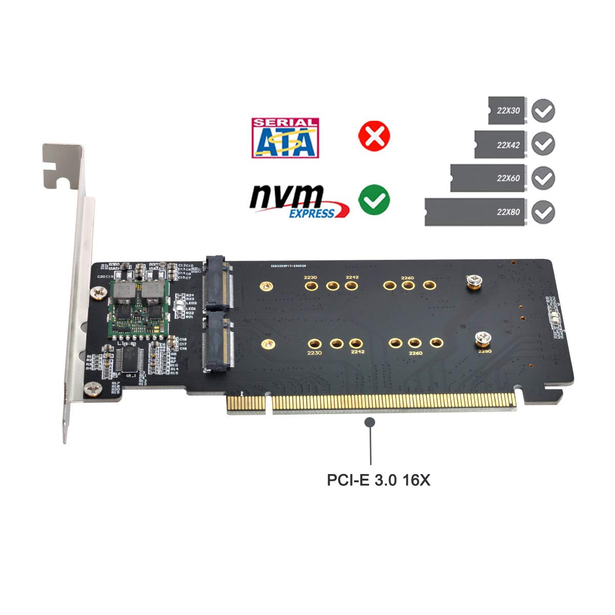 Cablecc 4 schede RAID NVME M.2 AHCI a PCIE Express 3.0 Gen3 X16 VROC Raid0 Hyper Adapter