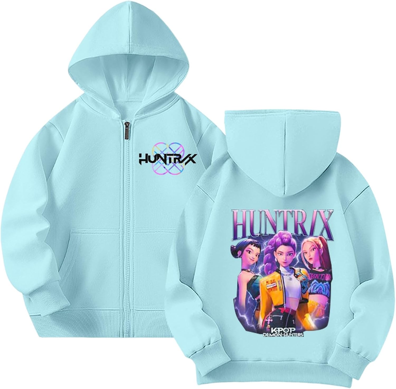 Demon Pop Hunters Hoodie - K-Pop Anime Kapuzenpullover Mit Reißverschluss