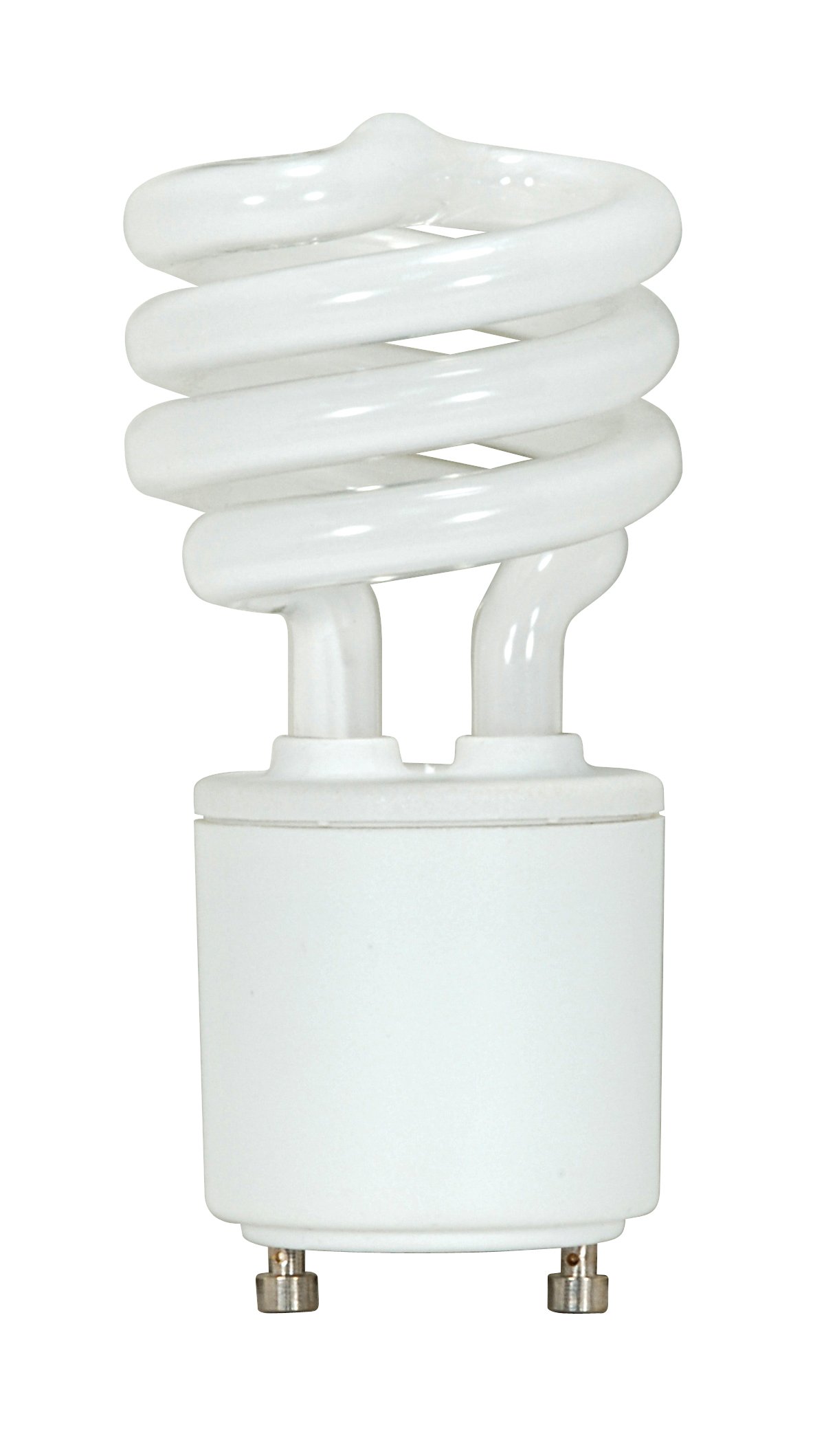 Satco S8201 9 Watt (40 Watt) 500 Lumens Mini Spiral CFL Soft White 2700K GU24 Base Light Bulb