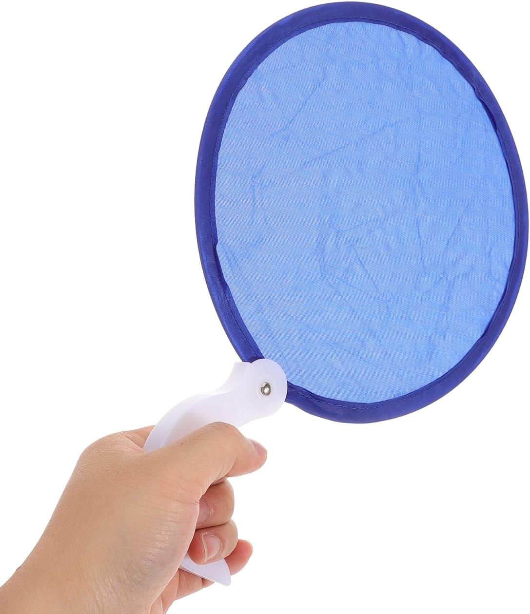 Kisangel 4 Pcs Foldable Hand Fans, DIY Blank Round Folding Handheld Disc for Painting and Graffiti, Portable Cooling Disc Fan for Summer Outdoor Activities Party Favors image 3