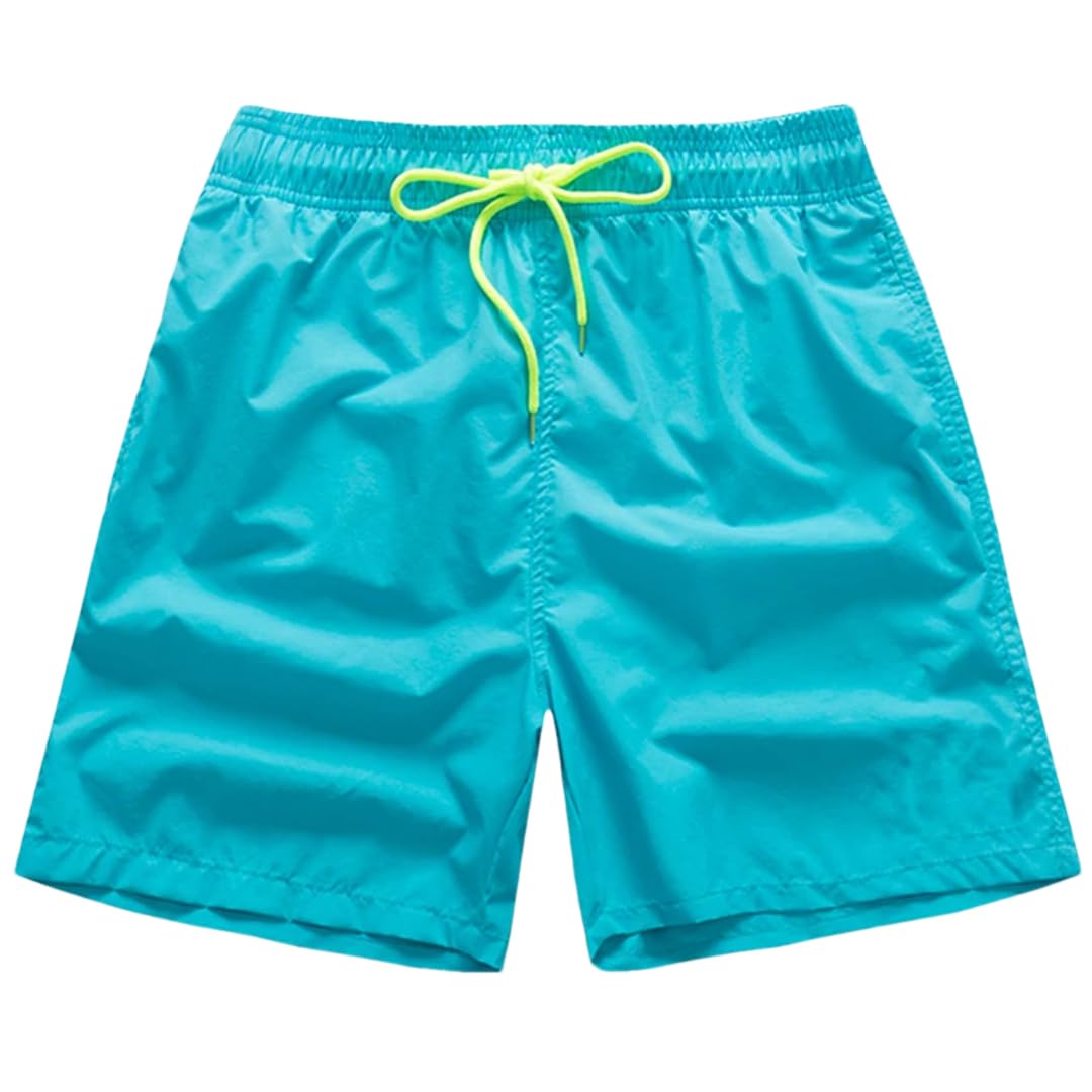 Pantaloncini da uomo per atletica, corsa, palestra, ad asciugatura rapida, tinta unita, casual
