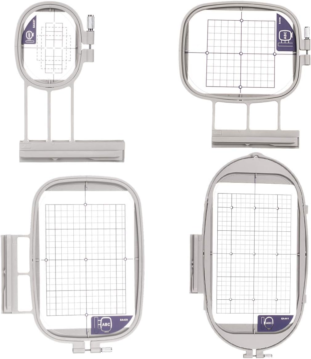 4 Embroidex Hoops for Brother/Babylock Embroidery Machine (SA437, SA438, SA439, SA441) Duetta Quatro Dreammaker Dreamweaver innovis Luminaire Innov-ís XP NQ1700E NQ3700D