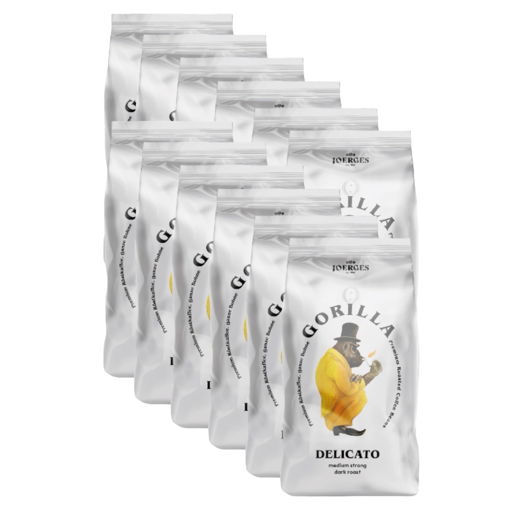 Gorilla Espresso Delicato 12 x 1kg Kaffee ganze Bohne