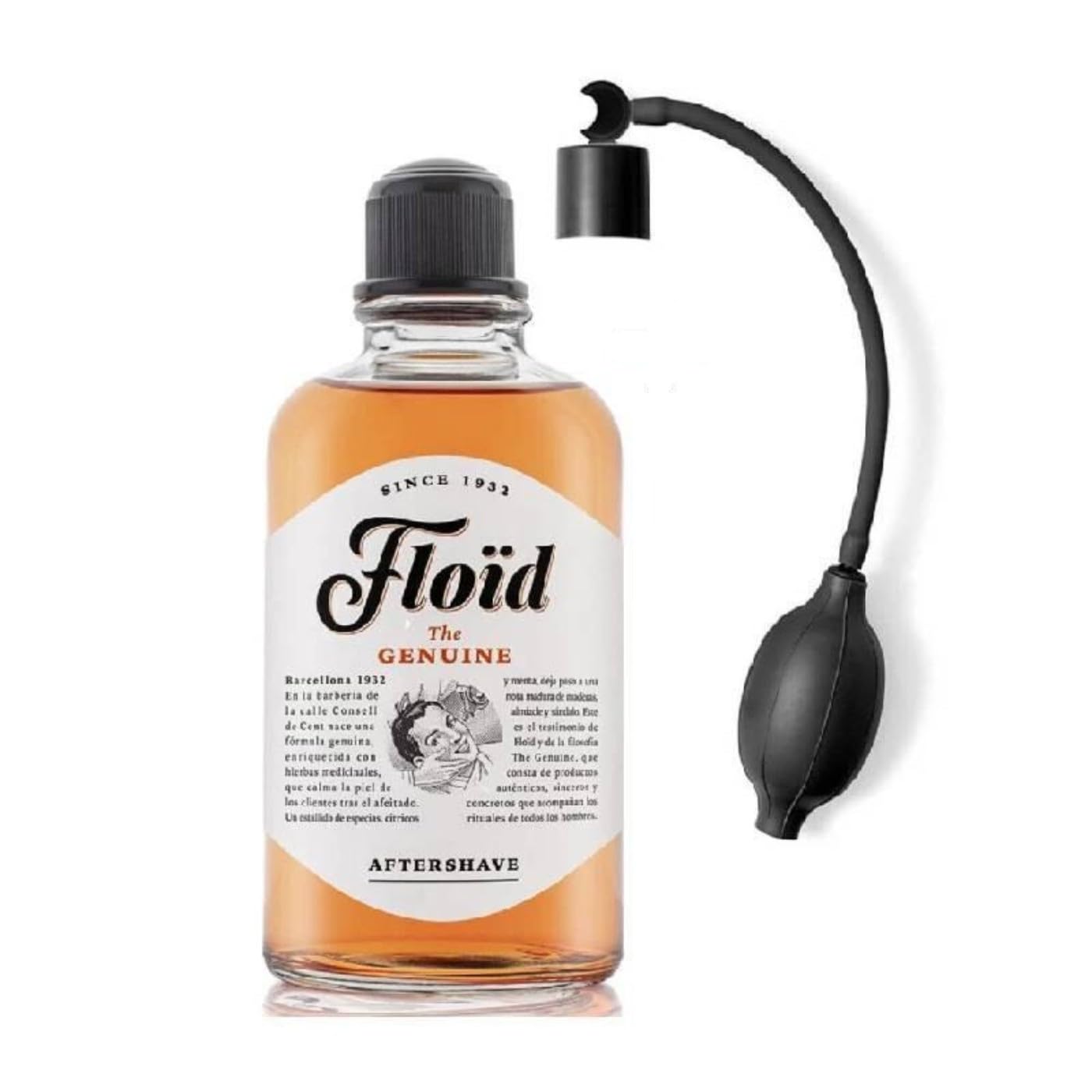 FLOID Dopobarba The Genuine, Edizione Limitata, Lozione Classica da Uomo, Spray, 400ml, Formula Lenitiva e Rinfrescante, con Vaporizzatore, Flacone in Vetro