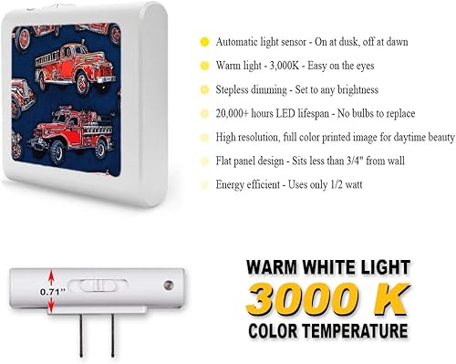 Miniatura 2 de Luz nocturna LED regulable con sensor automático del atardecer al amanecer, brillo ajustable, luz cálida, luz nocturna de encendido y apagado