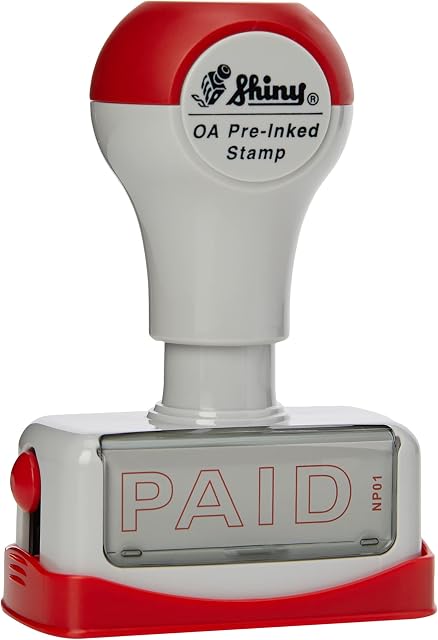 Shiny EN001/NP01 Pre-Inked Paid Stamp