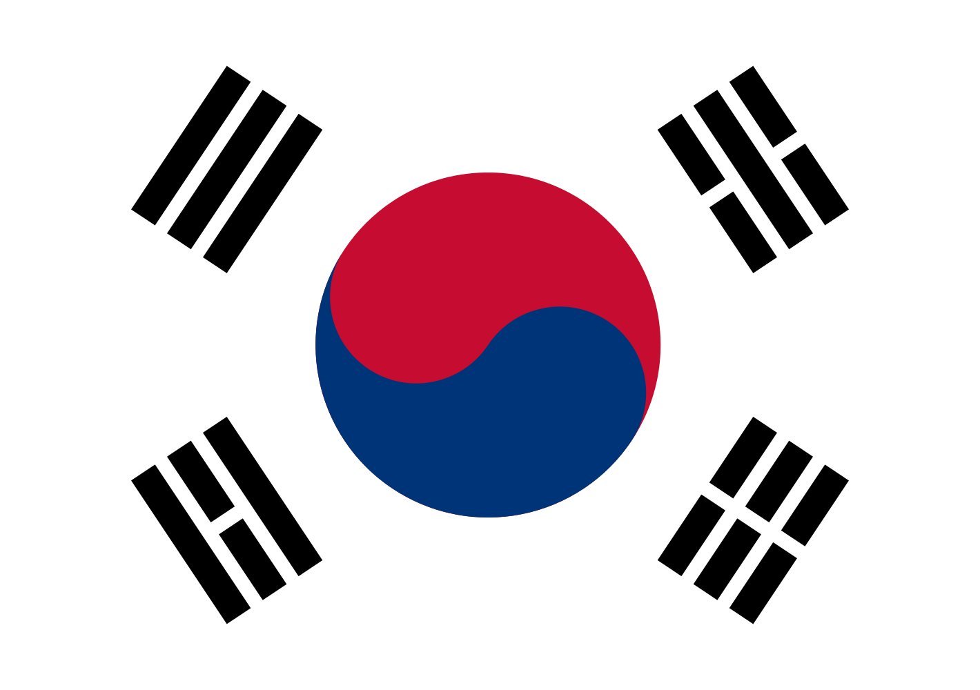 Drapeau Corée du Sud paysage 0.7m² résistant aux intempéries
