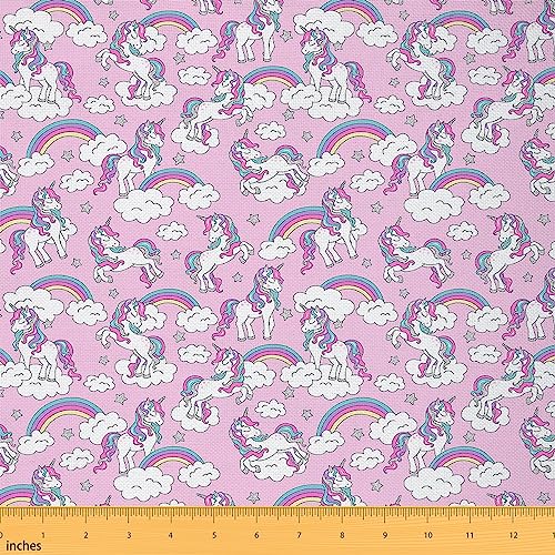 Tissu d'ameublement rose cheval de rêve aux finitions denses