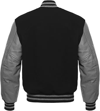 Varsity Jacket Letterman Baseball Jacket Wool body and Cowhide Leather Sleeves 22 Color Options