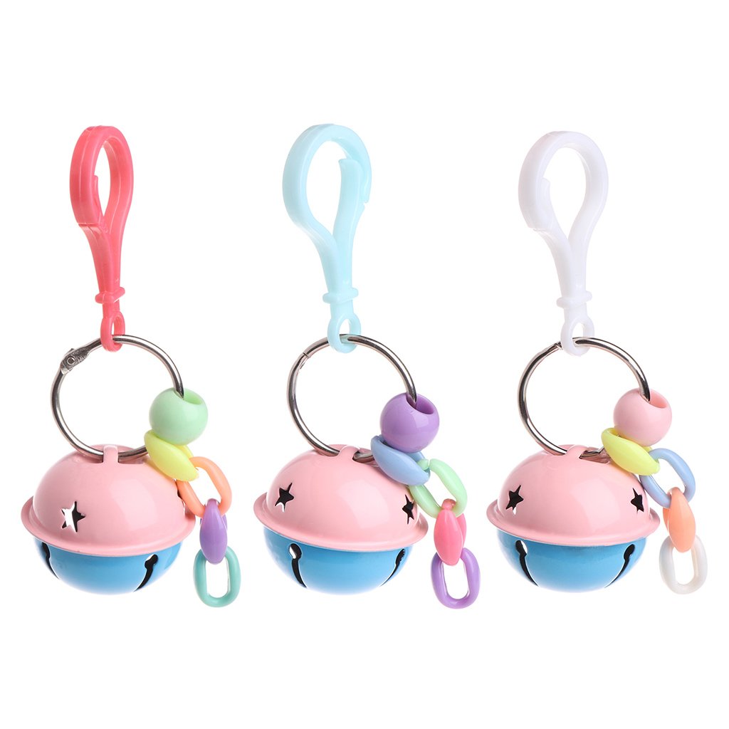 NEWFT Bird Toy with Sweet Sound Metal Bells for Pet Cage Suitable for Parakeets Cockatiel Conure African for