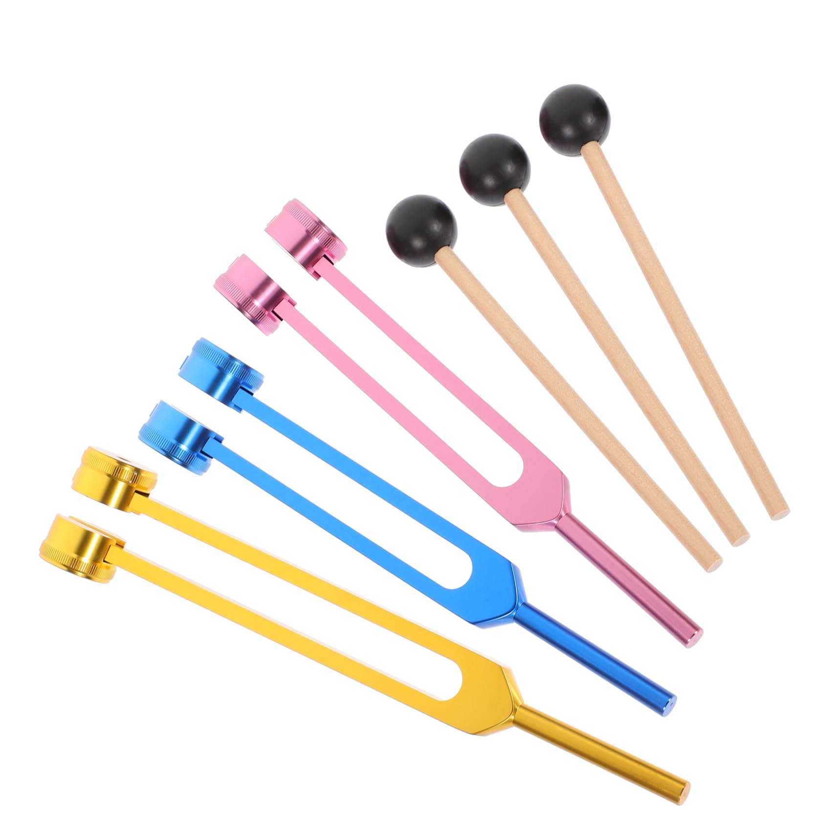 Mikinona Professional Metal Tuning Fork Sets for Ear Cleaning Ear Testing Chakra Hammer for Relaxation Therapy