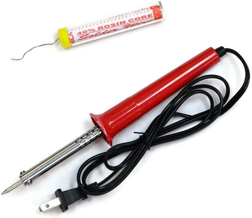 60W Listed Professional Soldering Iron Kit (Soldering Iron 60W + 7' (7 Feet) Soldering Wire 60/40 rosin core)