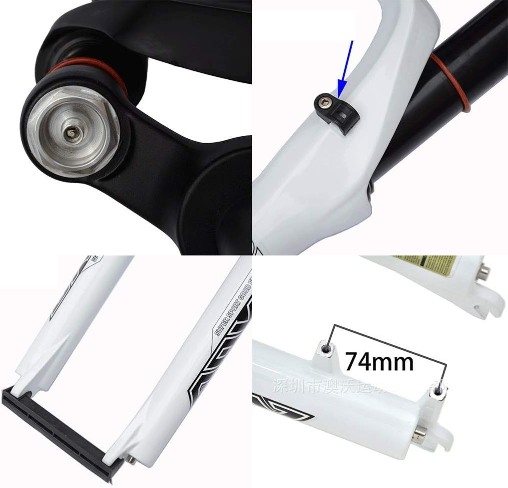 MTB バイク フロントフォーク 26/27.5/29 インチ エアダンピング 自転車サスペンションフォーク HL ディスクブレーキ