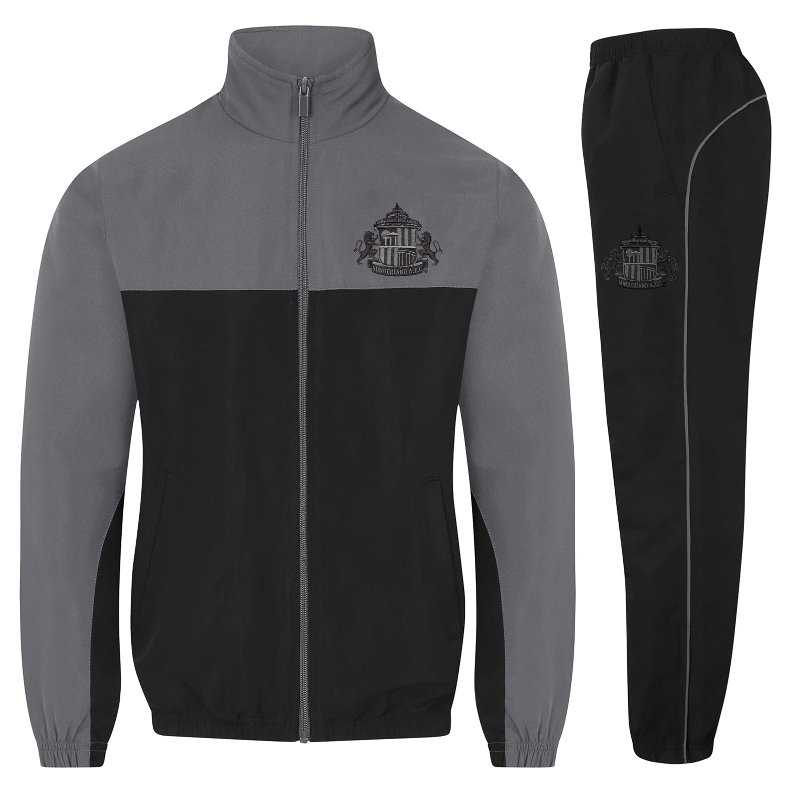 Sunderland AFC Official Football Gift Boys Tracksuit Set Grey 6-7 Years