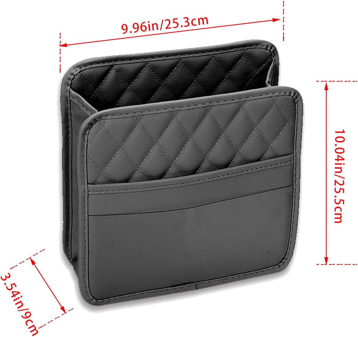 Car Seat Organizer Backseat with Storage Pockets, PU Leather Vehicle Backseat Hanging Storage Pocket, Multipurpose Automotive Travel Essentials Accessories, Universal for Most Cars (Black) image 2