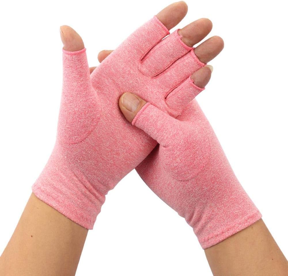 WAAQTTSilicon Antiskid Compression Gloves Men Fingerless Gloves Outdoor Sports Cycling Fitness Relief Hand Pain Pressure Gloves WAAQTT