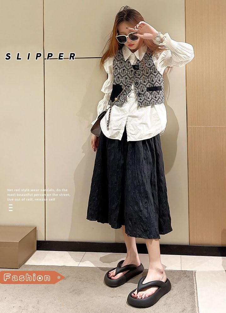 Women's Kawaii Slippers Slides Comfy Cloud Slippers Memory Foam House Slipper Slides Shower Sandals Summer Beach Flip-flops2