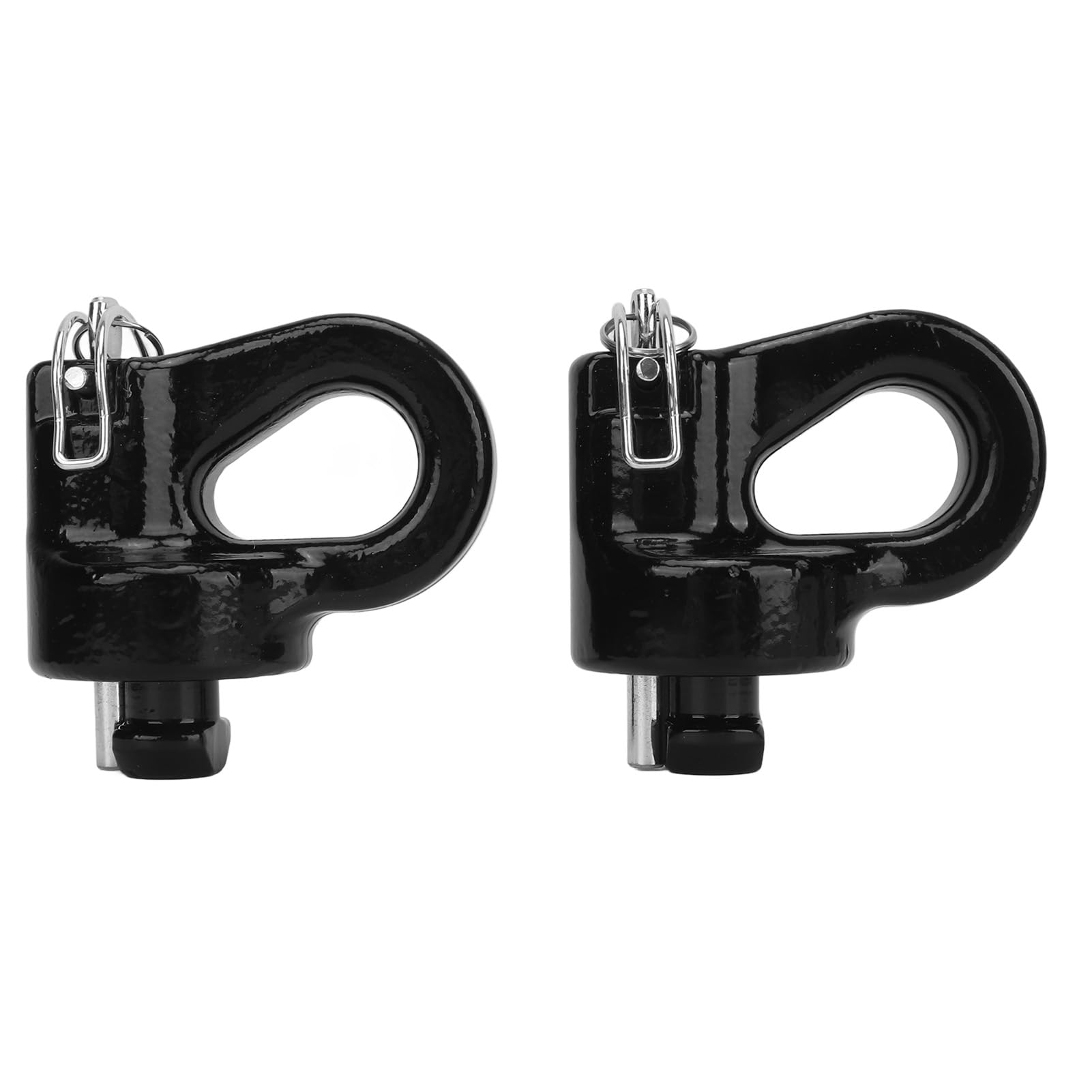 Anclajes de cadena de seguridad, 2 soportes de anclaje de cuello de cisne de acero de aleación, soportes de cadena de remolque compatibles con Titan XD 60691