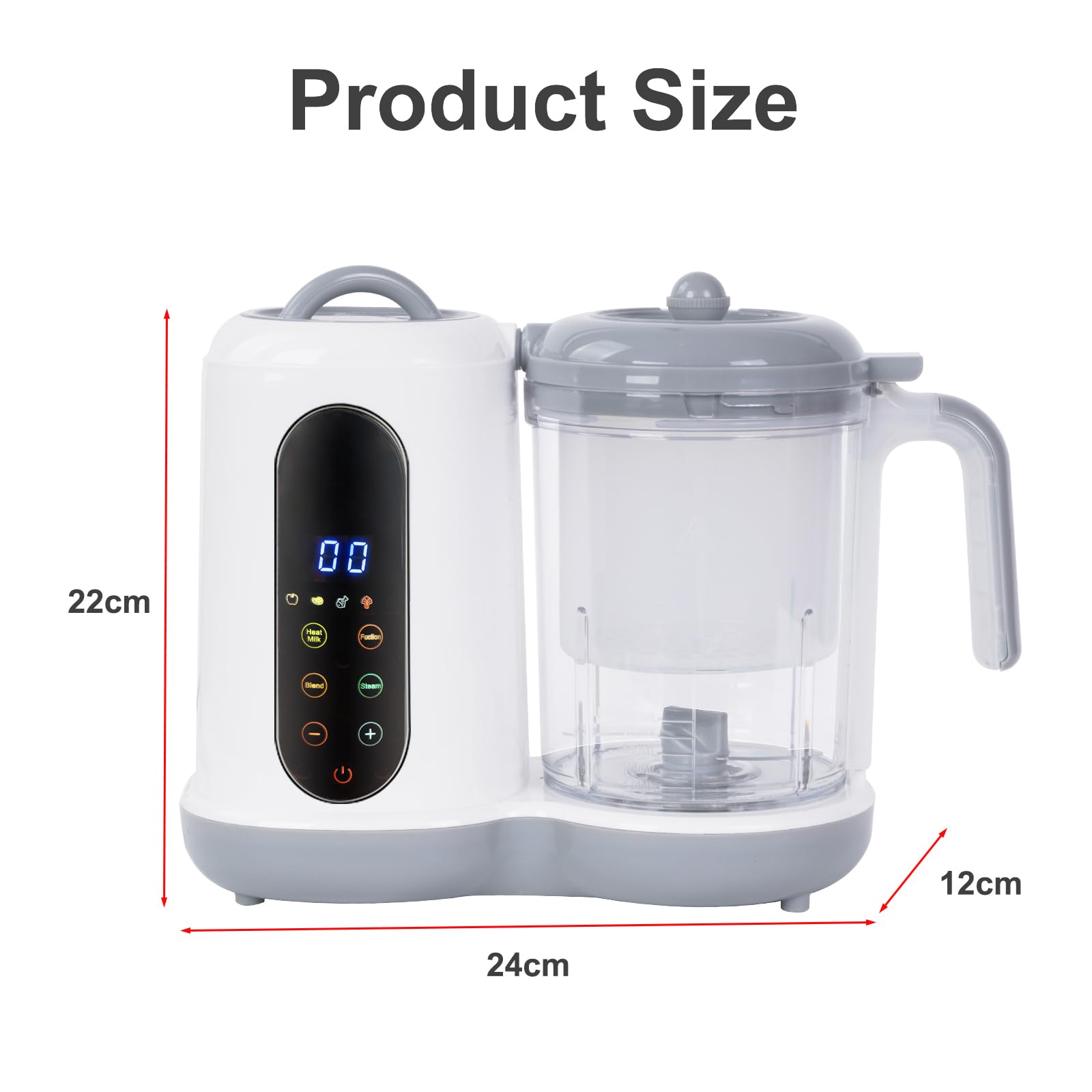 Robot Bébé 4 en 1 Mixeur-Cuiseur, Cuisson Vapeur, Diversification alimentaire Multifonctions, Robot Cuiseur Mixeur Bébé