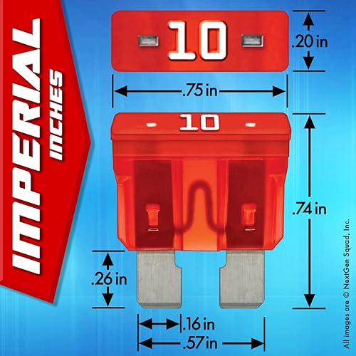 Miniatura 5 de Portafusibles en línea ATO estándar 10 AWG Kit de 30 piezas 2 soportes impermeables, fusibles (2 cada uno) 10A 15A 20A 25A 30A 35A 40A, 4 conectores