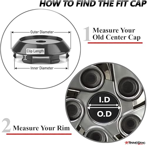 Miniatura 5 de Rtrhinotuning Tapones centrales de rueda de 2.76 pulgadas, 2.76 pulgadas, C123201B A379-0000SP, tapas de llanta compatibles con ruedas RPF1 de 17 y