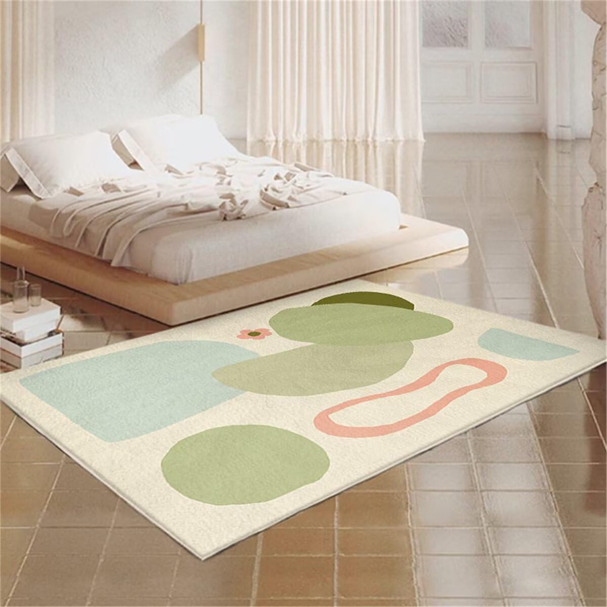 Tapis de salon deco chambre fille style moderne 90x150cm pour sol de maison tendance