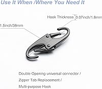 Vista 2 de Zpsolution Detterente de robo con clip de cremallera - Mantén la cremallera cerrada - Reemplazo de tirador de cremallera
