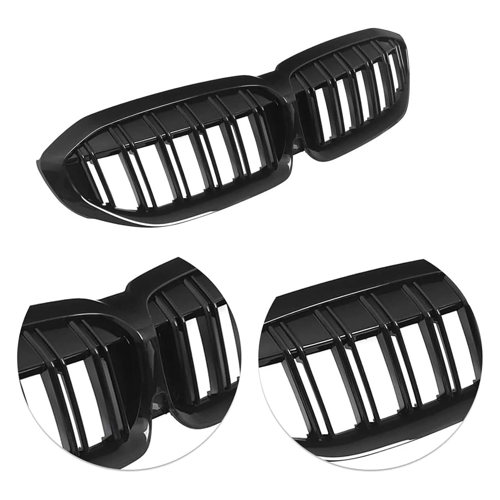 Griglia Radiatore per BMW Serie 3 G20 G21 Grill Nero Rene Sport Anteriore Doppia Griglia 2019 2020 2021 Plastica ABS