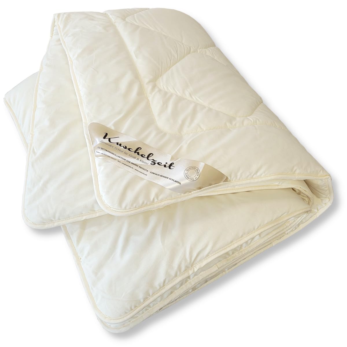 Merino Schaf-Schurwoll Winterdecke in 135x200 cm Schurwoll Winterbett Duo-Bett Duo-Steppdecke Winter Bettdecke