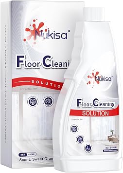 Nukisa Sweet Orange Scent Floor Cleaning Solution Compatible With Roborock Robot Vacuum And Mop Cleaner, Deep Cleans For Multiple Hard Floors, Suitable With All Robot Vacuums With Mopping 1 Bottle