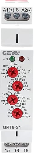 Miniatura 9 de GEYA Relé de tiempo de ciclo asimétrico 1SPDT 16A AC230V Ciclador Repetición Temporizador Retraso Relé Carril DIN modular (GRT8-S1, AC230V)