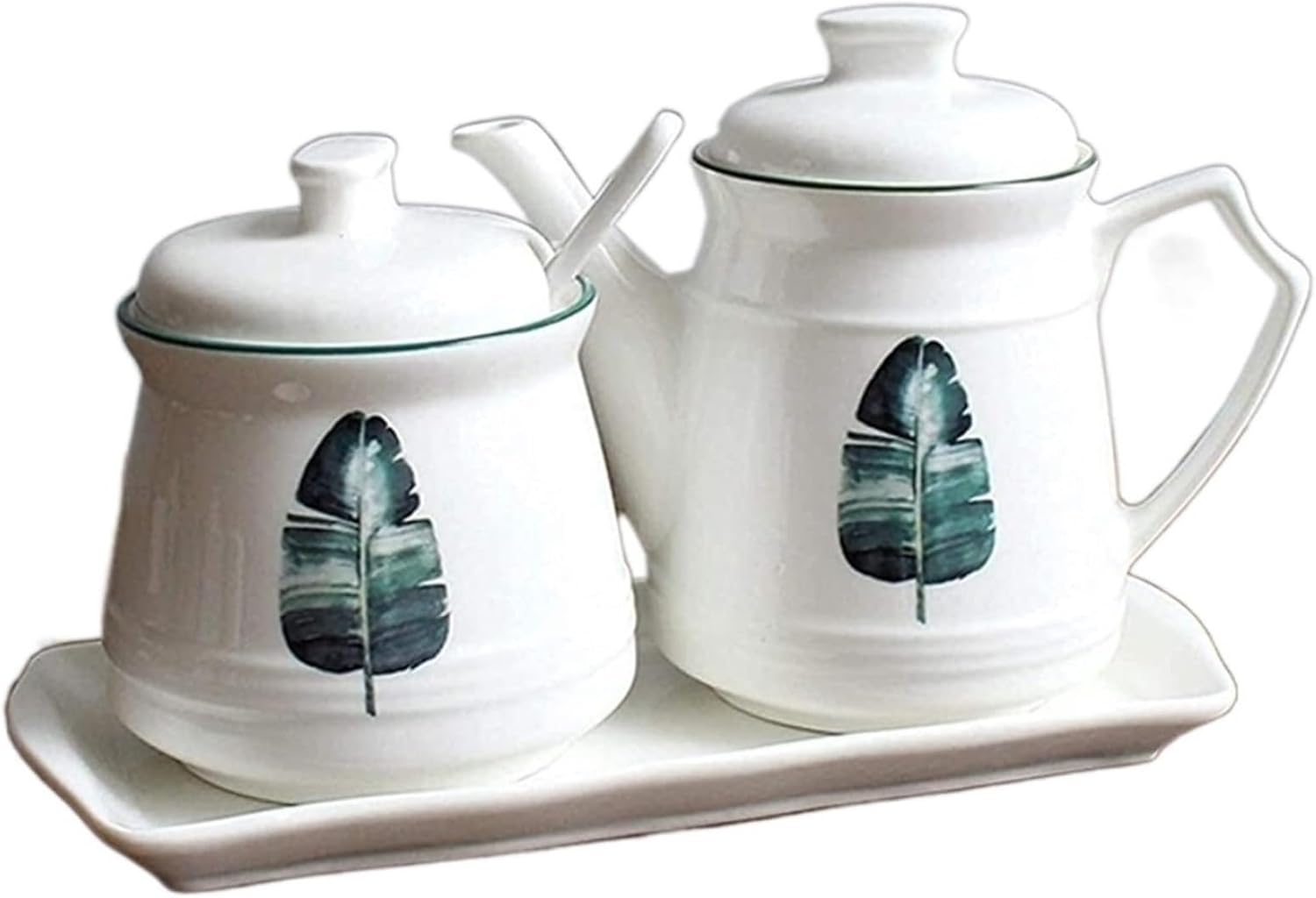 Oil and Vinegar Dispenser Oil and Vinegar Ceramic Bottles,Soy Sauce Bottle/Jar Vinegar/Olive Oil/Gravy Boats Seasoning Kitchen Storage Tools Cooking
