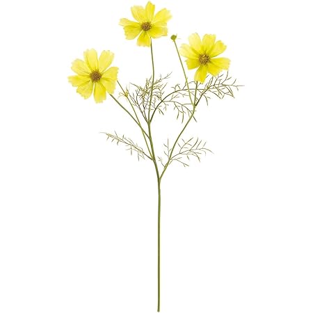 Amazon 東京堂 造花 ナチュールコスモス イエロー アーティフィシャルフラワー 造花 Magiq Fm 004 コスモス 花径7 7 5 長さ 約48cm 造花 オンライン通販
