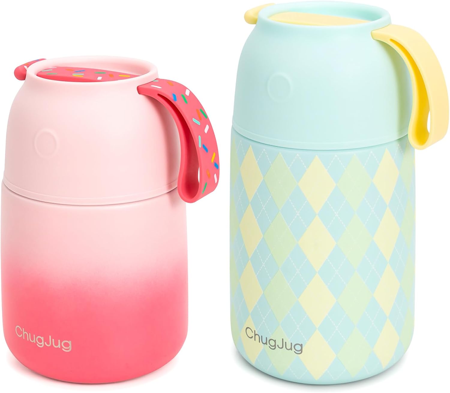 2 Pack Soup Thermo for Hot & Cold Food for Kids Adults(Pink & Green)