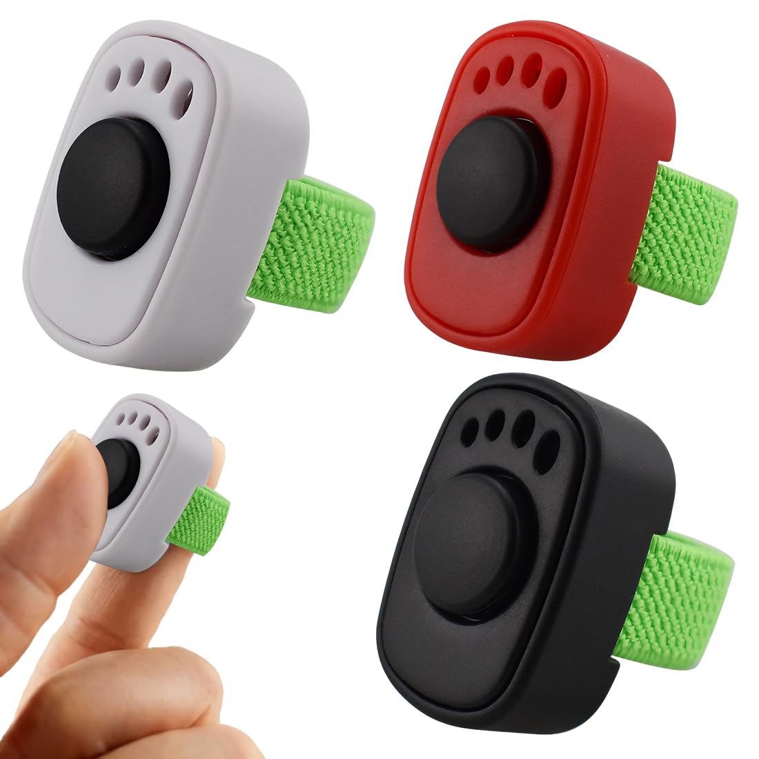 GXGM 3 Pezzi Clicker per Cani e Gatti con Anello per Dita Pratico Accessorio per Addestramento Set Clicker per Cani addestramento, Gatti e Cavalli, Pratico e Compatto