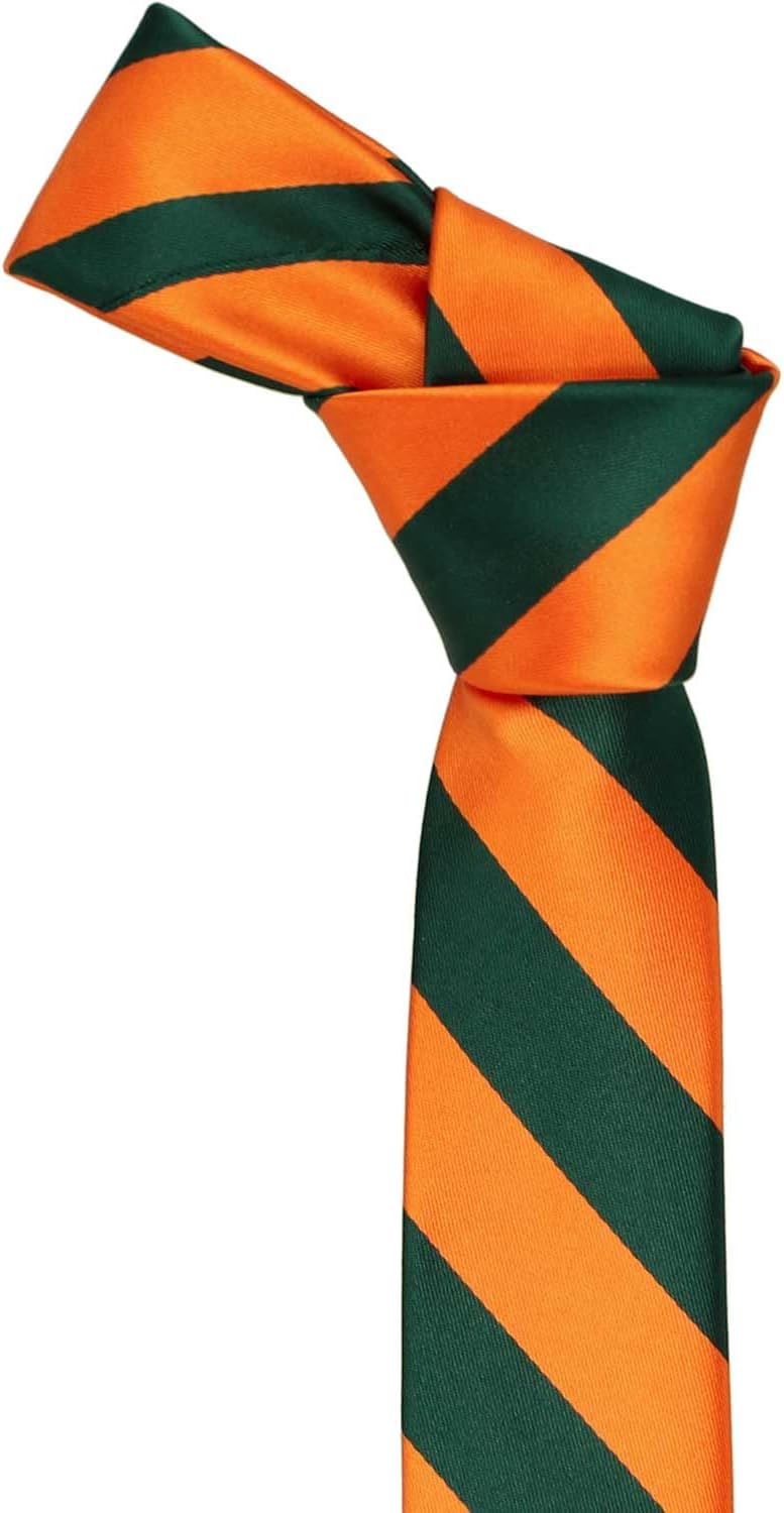 tiemart Striped Skinny Tie, 2" Width - Image 2