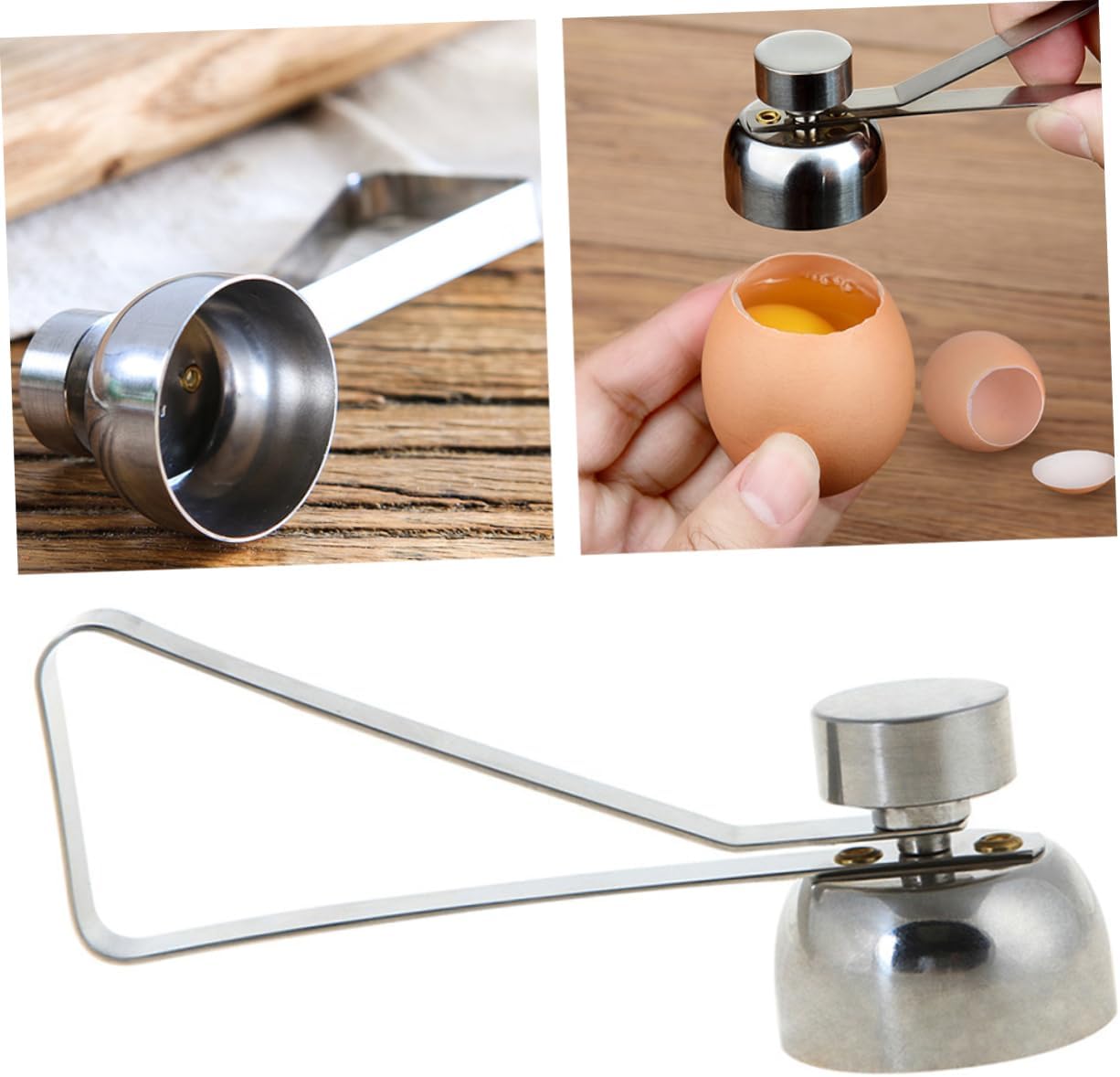 COLLBATH Stainless Steel Egg Opener Shell Cutter German Egg Cracker Tool Kitchen Accessories